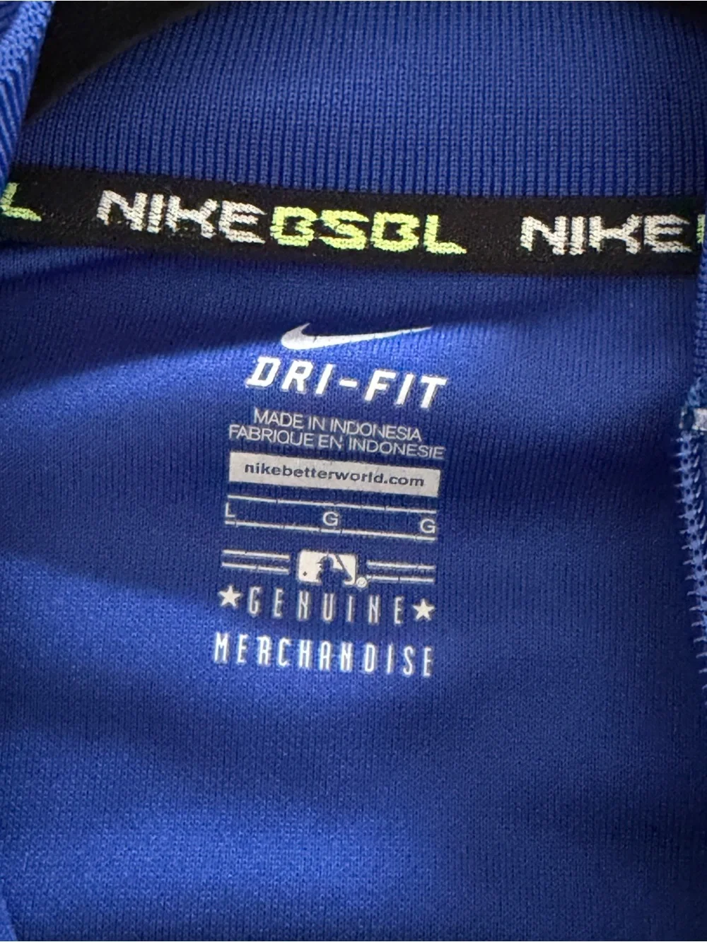 Nike Men’s LA Dodgers Blue Full-Zip Performance Jacket Large